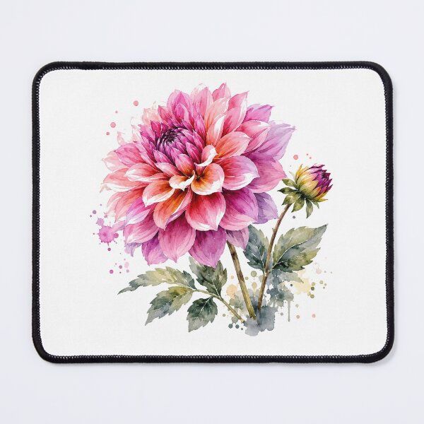 Item preview, Pink Dahlia Watercolor Floral Botanical Bloom designed and sold by Moizento.