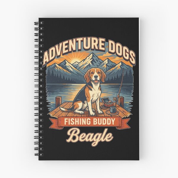 Item preview, Adventure Dogs – Fishing Buddy | Beagle Vintage Fishing designed and sold by No Excuses Supply.