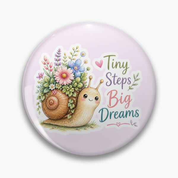 Item preview, Tiny Steps Big Dreams Cute Snail Floral designed and sold by carthagia.
