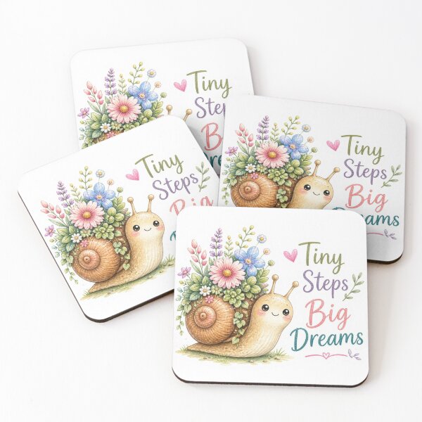 Item preview, Tiny Steps Big Dreams Cute Snail Floral designed and sold by carthagia.
