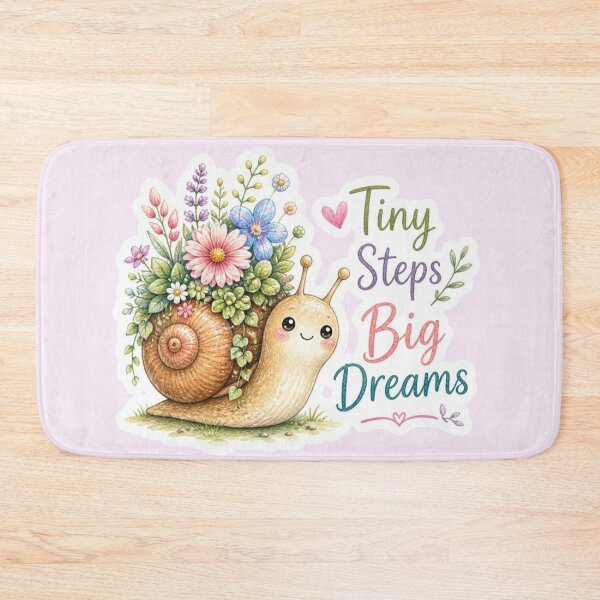 Item preview, Tiny Steps Big Dreams Cute Snail Floral designed and sold by carthagia.