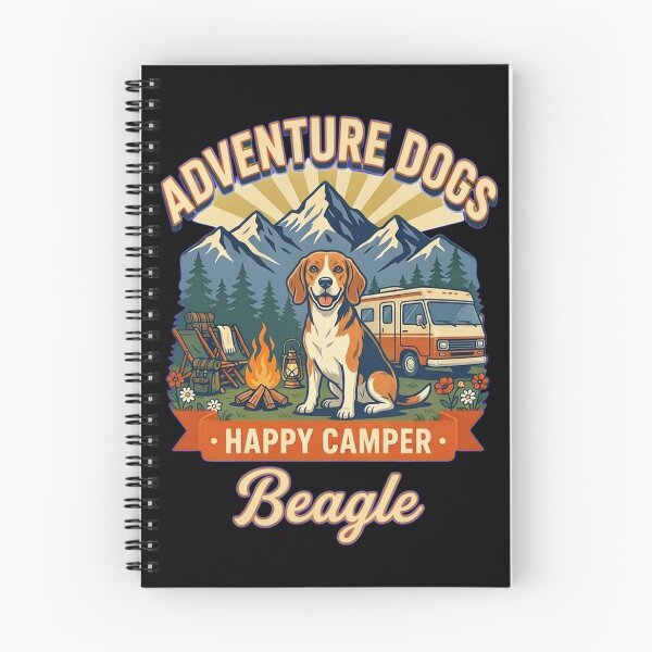 Item preview, Adventure Dogs – Happy Camper | Beagle Vintage Camping designed and sold by No Excuses Supply.