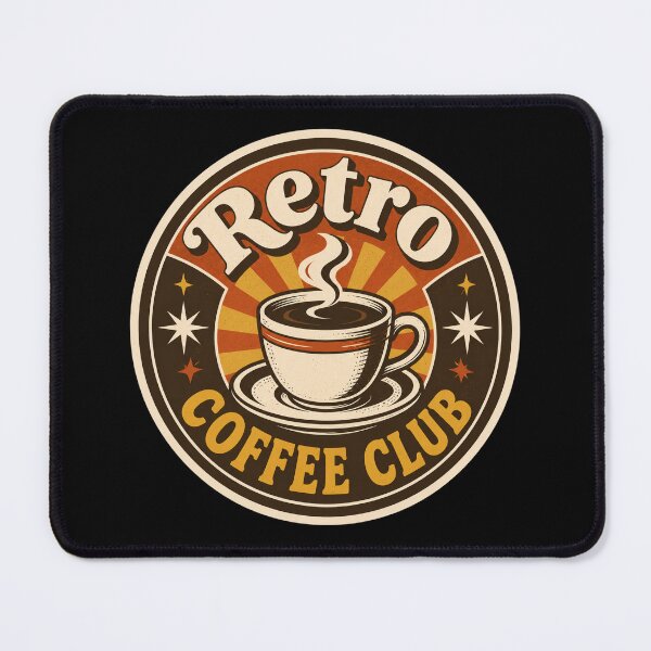 Item preview, Retro Coffee Club Vintage Badge designed and sold by Sketchlegacy.