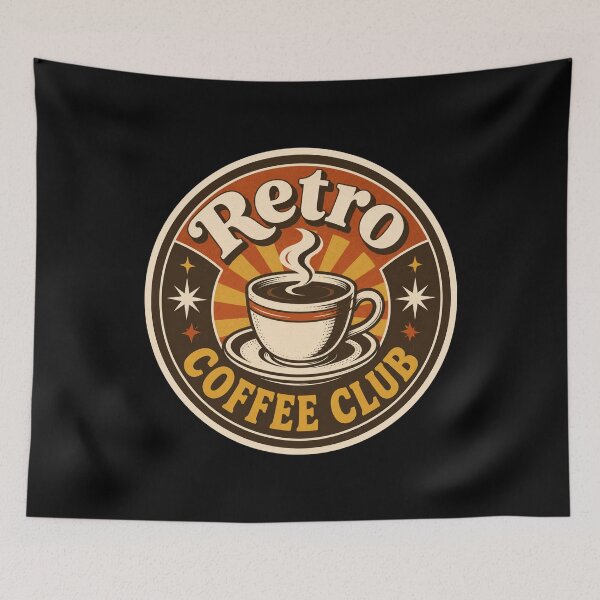 Item preview, Retro Coffee Club Vintage Badge  designed and sold by Sketchlegacy.