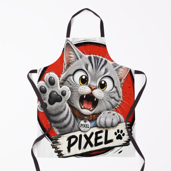 Item preview, Pixel - Cute Cat Mascot designed and sold by TitiaDesign.