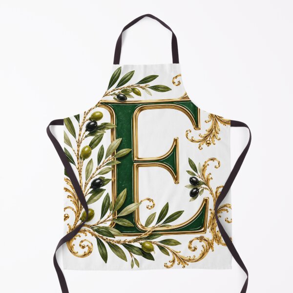 Item preview, Elegant Letter E Monogram with Olive Branches & Gold Botanical Design | Luxury Green Floral Initial designed and sold by MoodLay.