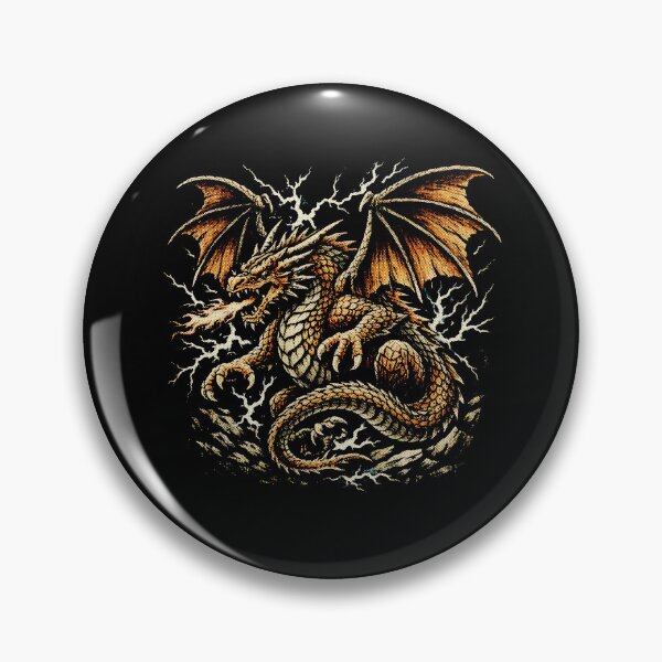 Item preview, Golden Fire Storm Dragon with Lightning designed and sold by SOUFIANE1991.