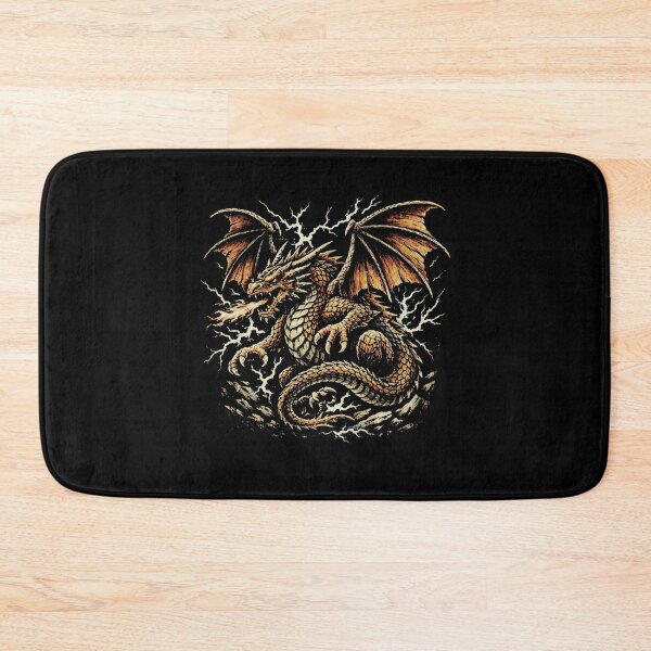 Item preview, Golden Fire Storm Dragon with Lightning designed and sold by SOUFIANE1991.