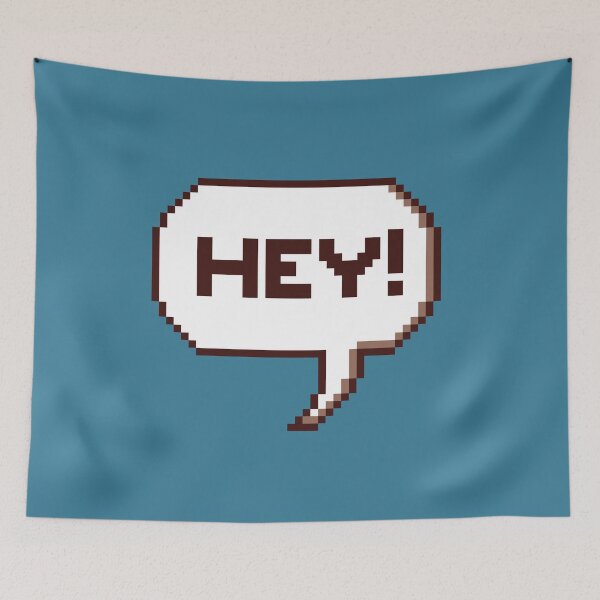 Item preview, Hey! - Pixel Comic Speech Bubble designed and sold by elizasunnycolor.