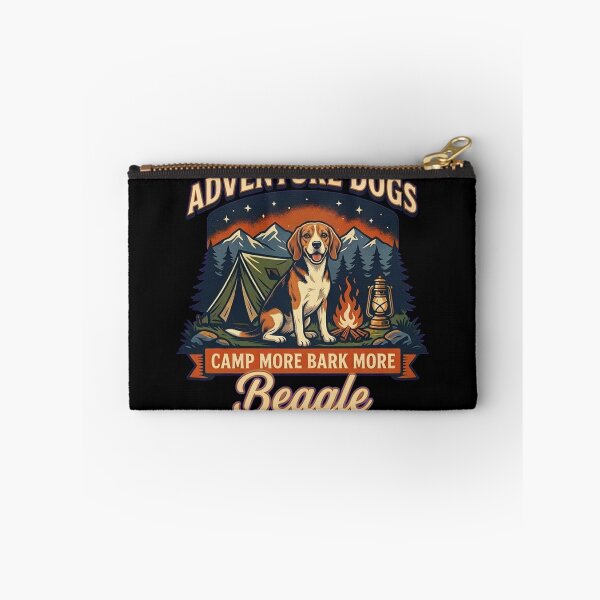 Item preview, Adventure Dogs – Camp More Bark More | Beagle Vintage Camping designed and sold by No Excuses Supply.