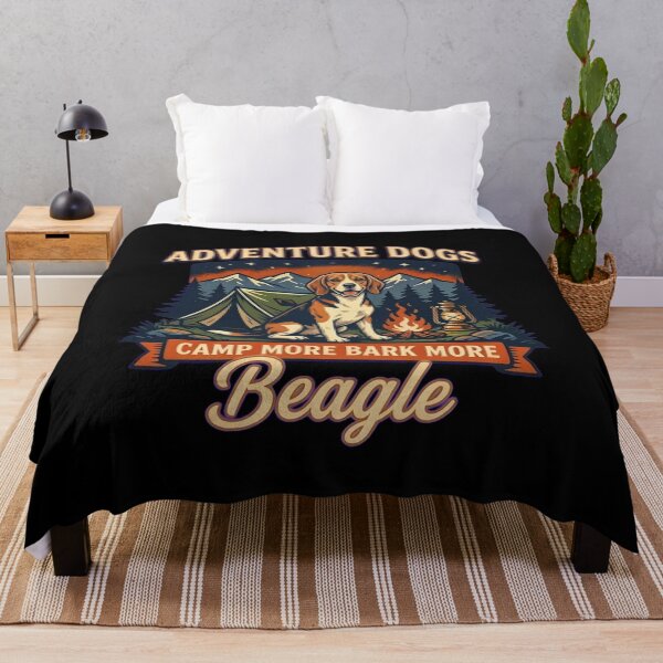 Item preview, Adventure Dogs – Camp More Bark More | Beagle Vintage Camping designed and sold by No Excuses Supply.