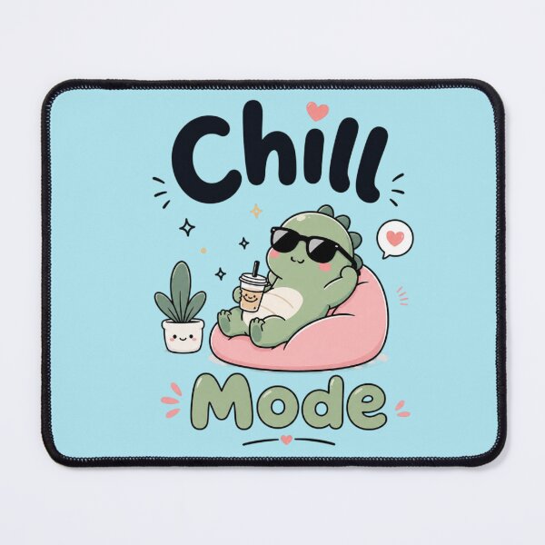 Item preview, Chill Mode Cute Kawaii Dinosaur | Relaxed Aesthetic Funny Quote Sticker designed and sold by Sanika arts .