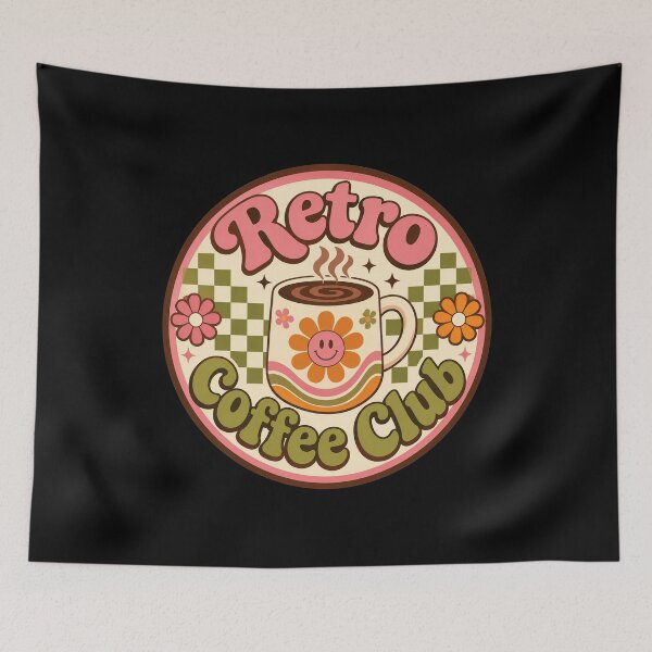 Item preview, Groovy Retro Coffee Club Badge  designed and sold by Sketchlegacy.
