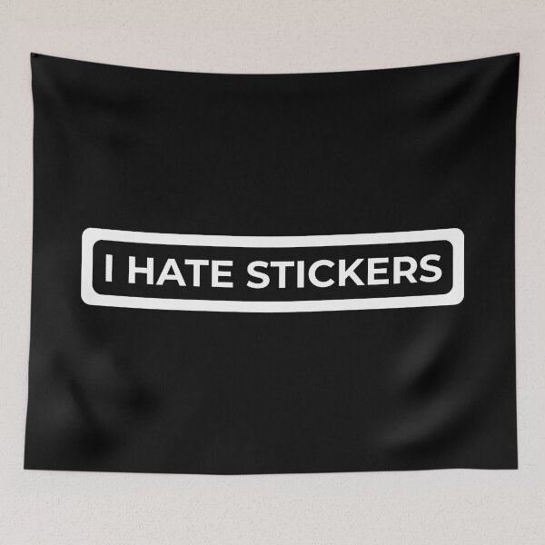 Item preview, I Hate Stickers Cool Helmet Sticker, Funny car bumper designed and sold by SWETA HALDER.