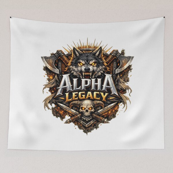 Item preview, Alpha Legacy Wolf Skull Warrior | Dark Fantasy Viking T-Shirt Design | Aggressive Wolf Gaming Graphic | Gothic Warrior PNG designed and sold by UrbanEchoHub.