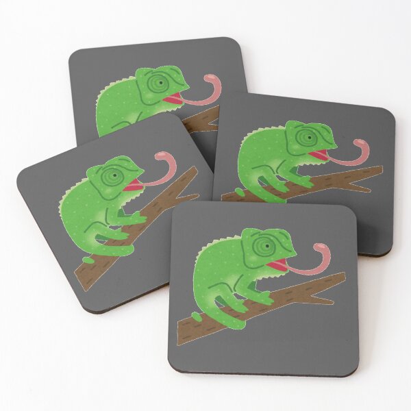 Item preview, Cute Chameleon on a Branch – Colorful Jungle Friend designed and sold by velorea.