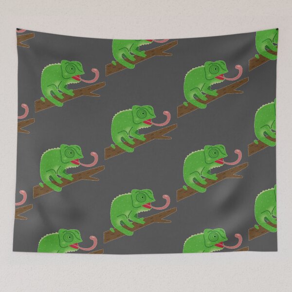 Item preview, Cute Chameleon on a Branch – Colorful Jungle Friend designed and sold by velorea.