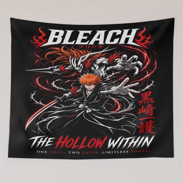 Aperçu de l'œuvre The Hollow Within - Kurosaki Ichigo Bankai - Design esthétique et puissant créée et vendue par Trinidesigns123.