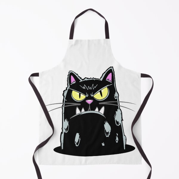 Item preview, Black fierce cat peeking out of hole designed and sold by QuanntixArt.