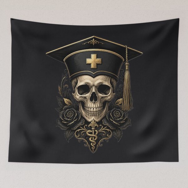 Item preview, Nurse Graduation Skull Gothic Dark Humor Nursing Grad  designed and sold by Arobinoz.