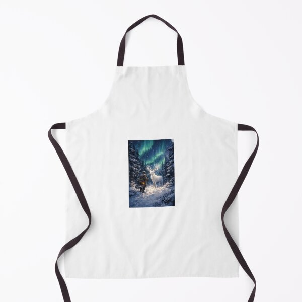 Item preview, The Deer Beneath the Northern Lights Winter Fantasy Art designed and sold by TaiwoDesigns.