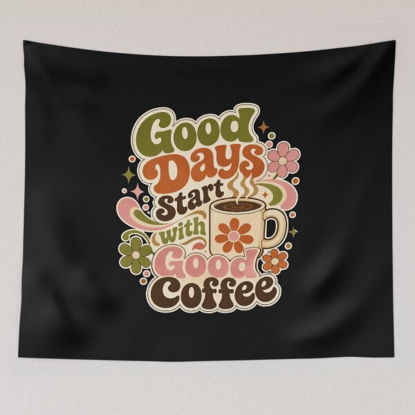Item preview, Good Days Start with Good Coffee Retro Sticker  designed and sold by Sketchlegacy.