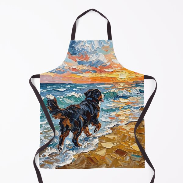 Item preview, Beach Days - Frolicking Bernese Mountain Dog designed and sold by AjaTrier.