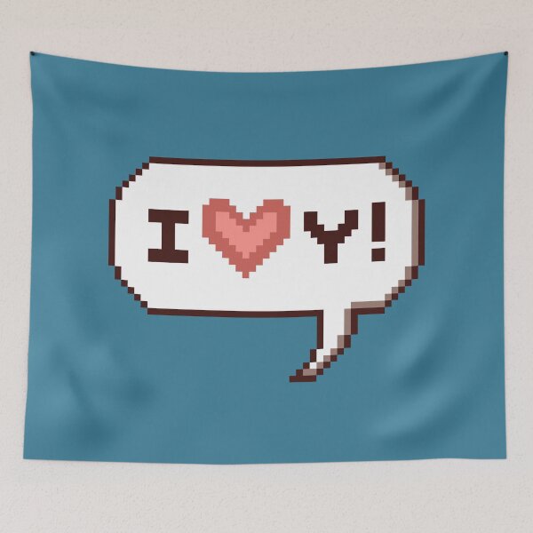 Artikelvorschau, Ich liebe dich! – Sprechblase im Pixel-Heart-Comic entworfen und verkauft von elizasunnycolor.