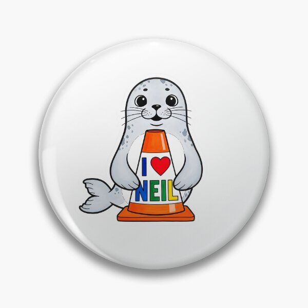Item preview, I Love Neil the Seal Traffic Cone designed and sold by duduartwork.