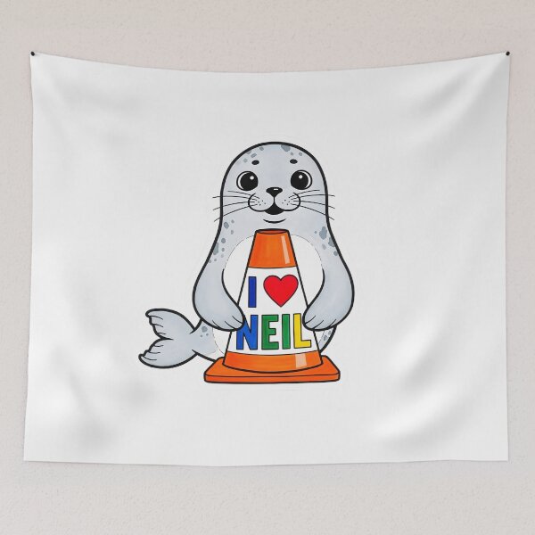Item preview, I Love Neil the Seal Traffic Cone designed and sold by duduartwork.