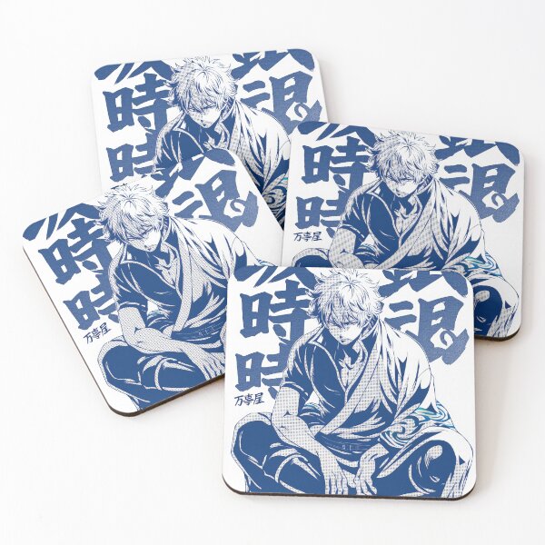 Item preview, Gintoki Halftone Blue designed and sold by AnimeArsenalPrints.