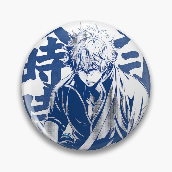 Item preview, Gintoki Halftone Blue designed and sold by AnimeArsenalPrints.