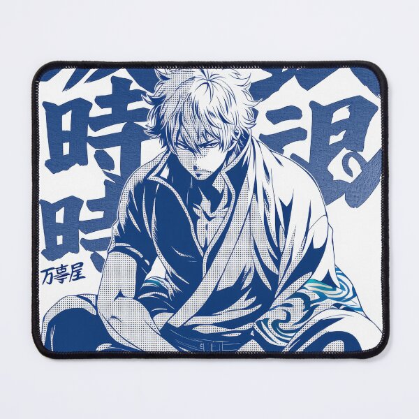 Item preview, Gintoki Halftone Blue designed and sold by AnimeArsenalPrints.