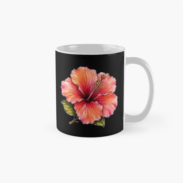 Item preview, Hand Drawn Hibiscus Watercolor Botanical Floral Illustration designed and sold by ColorSplash123.