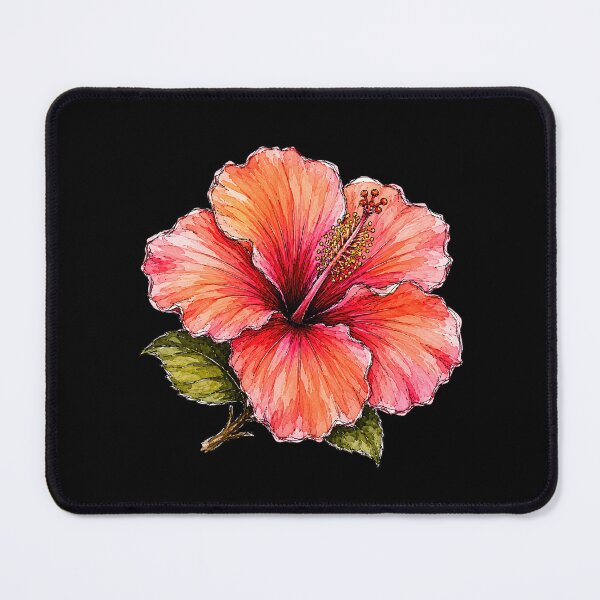 Item preview, Hand Drawn Hibiscus Watercolor Botanical Floral Illustration designed and sold by ColorSplash123.