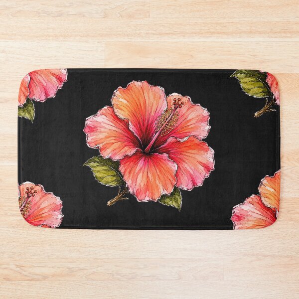 Item preview, Hand Drawn Hibiscus Watercolor Botanical Floral Illustration designed and sold by ColorSplash123.