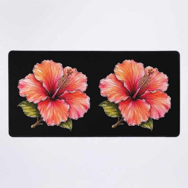 Item preview, Hand Drawn Hibiscus Watercolor Botanical Floral Illustration designed and sold by ColorSplash123.