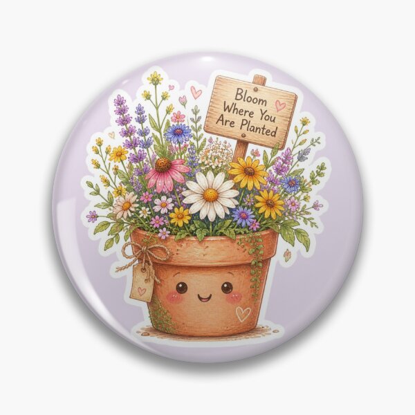 Item preview, Bloom Where You Are Planted Cute Flower Pot designed and sold by carthagia.