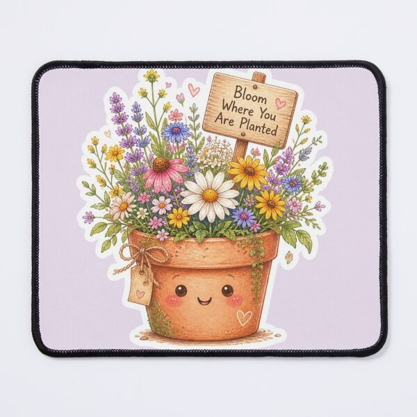Item preview, Bloom Where You Are Planted Cute Flower Pot designed and sold by carthagia.