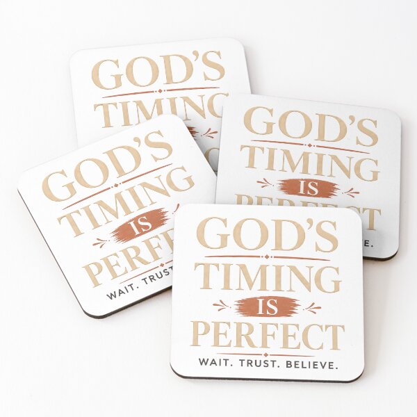Item preview, God’s Timing Is Perfect Wait Trust Believe Christian Faith Design designed and sold by FaithThroughEverySeason.