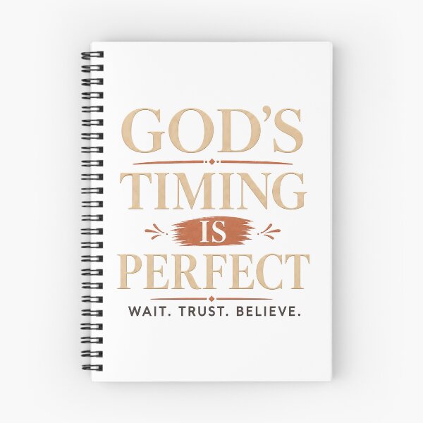 Item preview, God’s Timing Is Perfect Wait Trust Believe Christian Faith Design designed and sold by FaithThroughEverySeason.