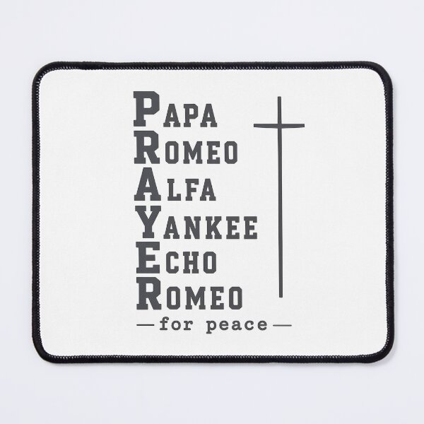 Item preview, Veteran Alphabet Prayer for Peace Christian Faith designed and sold by PixelBlob.