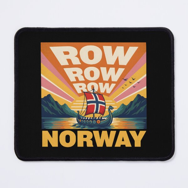 Item preview, Row Row Row Norway Retro Norwegian Flag for Viking Lovers designed and sold by Redgiant87x.
