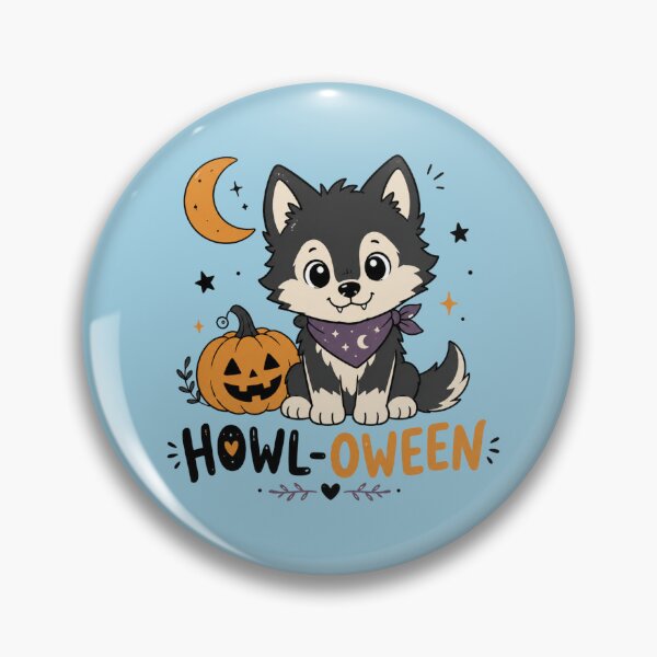 Item preview, Cute Halloween Wolf Kawaii Spooky Season Design designed and sold by hypertype01.