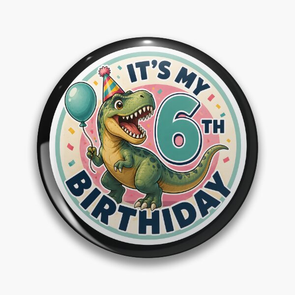 Item preview, Cute Dinosaur 6th Birthday Party Outfit Kids 6 Years Old designed and sold by DrawHandArt.