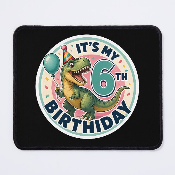 Item preview, Cute Dinosaur 6th Birthday Party Outfit Kids 6 Years Old designed and sold by DrawHandArt.