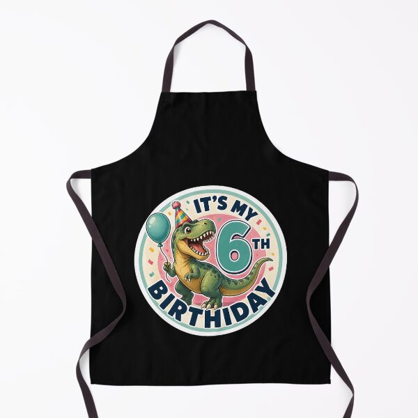 Item preview, Cute Dinosaur 6th Birthday Party Outfit Kids 6 Years Old designed and sold by DrawHandArt.