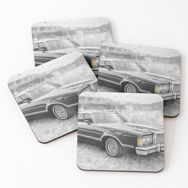 Item preview, 1979 Mercury Cougar XR-7 Deep Burgundy Isolated Paint Style Print designed and sold by RichFrancoCars.