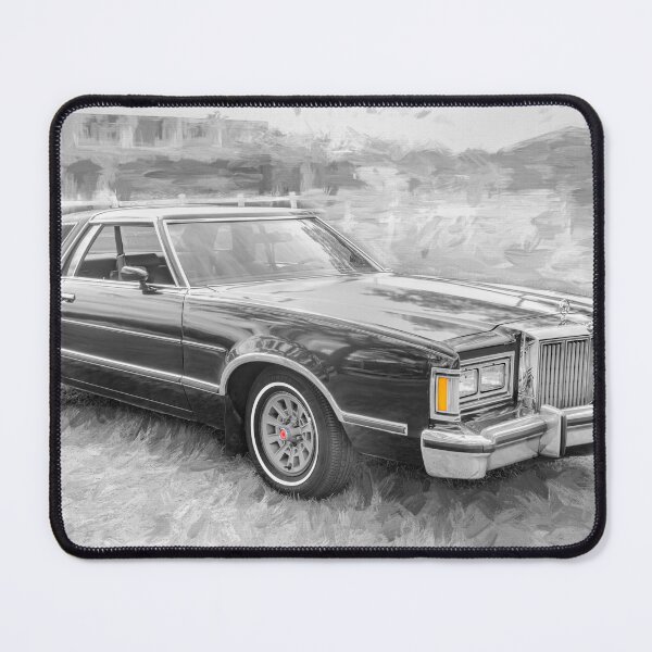 Item preview, 1979 Mercury Cougar XR-7 Deep Burgundy Isolated Paint Style Print designed and sold by RichFrancoCars.