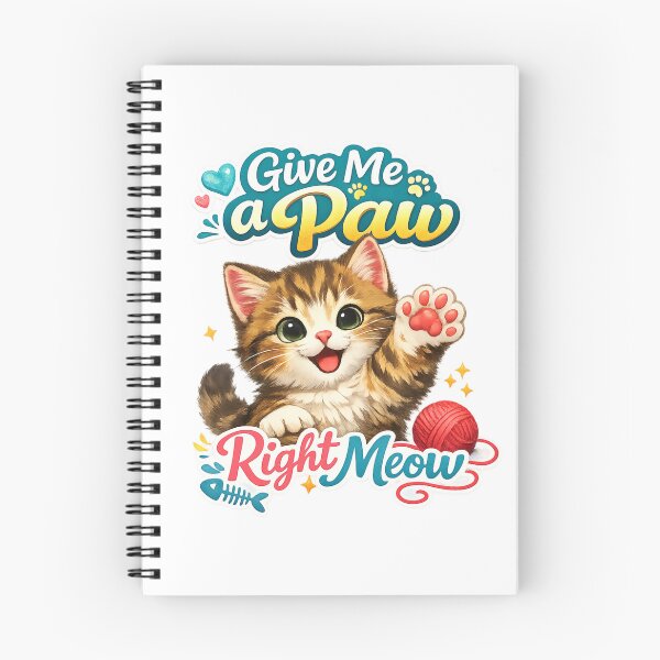 Item preview, Give Me a Paw – Cute Kitten High Five designed and sold by Spark Cottage.